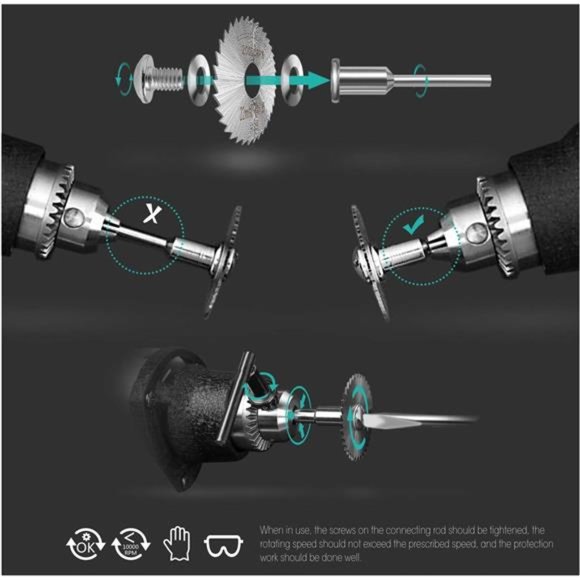Cutting Wheel Set Compatible with Plastic 36pcs for Rotary Tool, HSS Circular - Picture 2 of 7